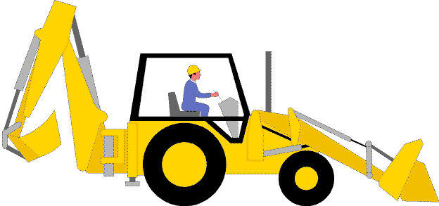A drawing of a digger